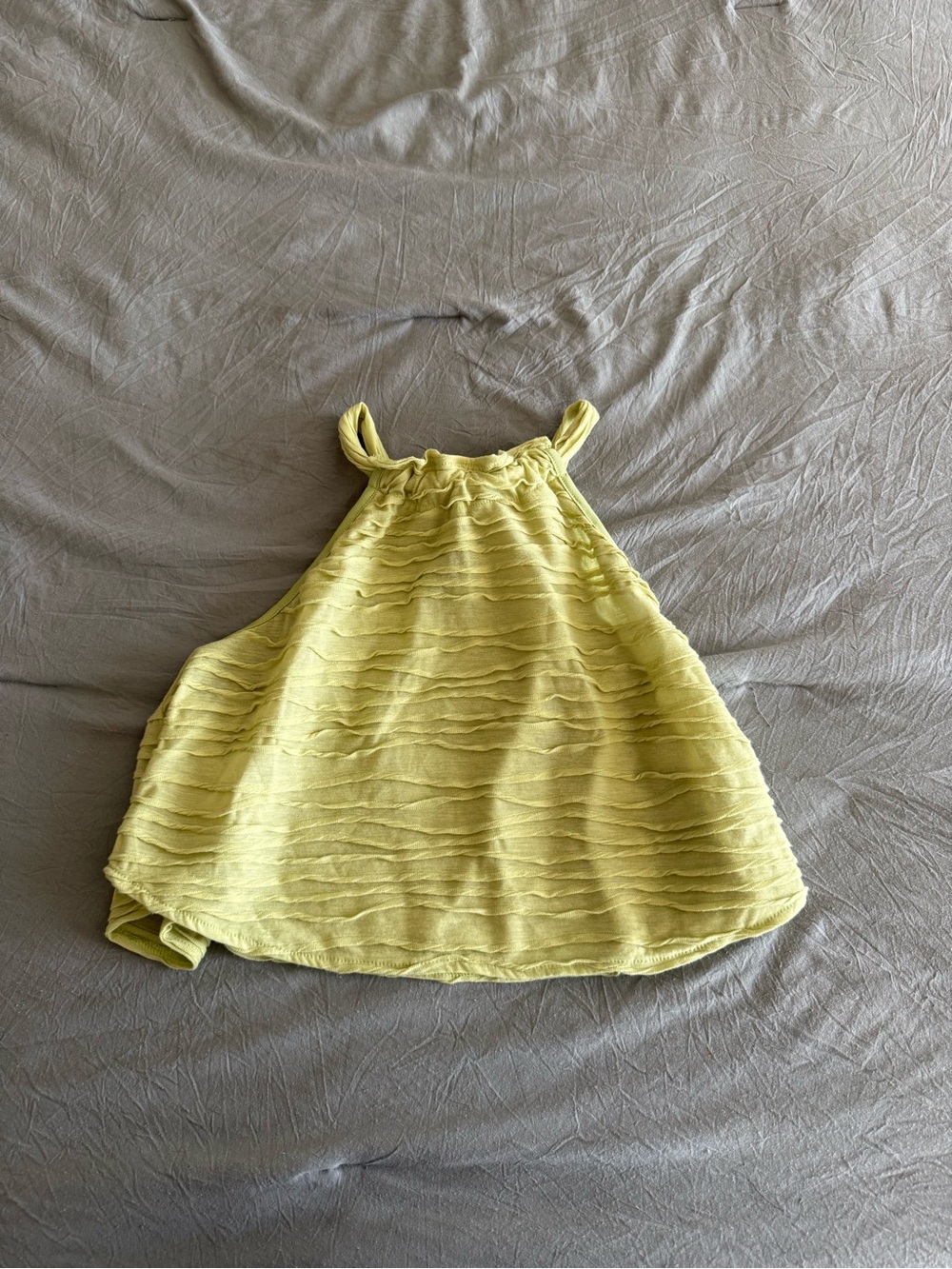 Womenβs Lime Green Cropped Halter Top